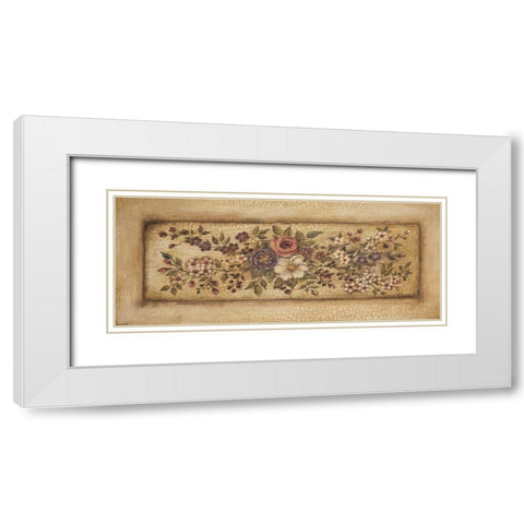 Vintage Garland I White Modern Wood Framed Art Print with Double Matting by Poloson, Kimberly