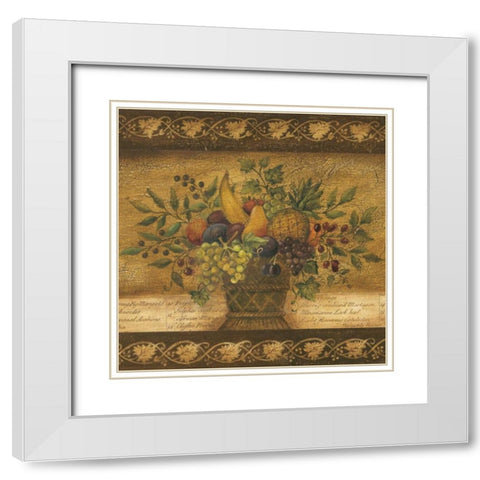 Abundance I White Modern Wood Framed Art Print with Double Matting by Poloson, Kimberly