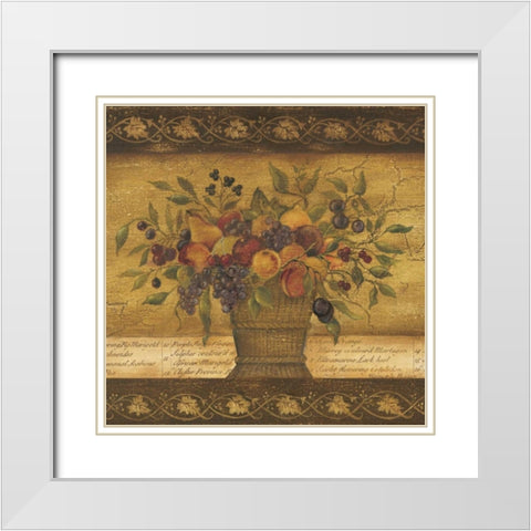 Abundance II White Modern Wood Framed Art Print with Double Matting by Poloson, Kimberly