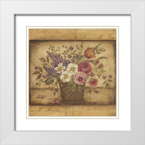 Paris I White Modern Wood Framed Art Print with Double Matting by Poloson, Kimberly