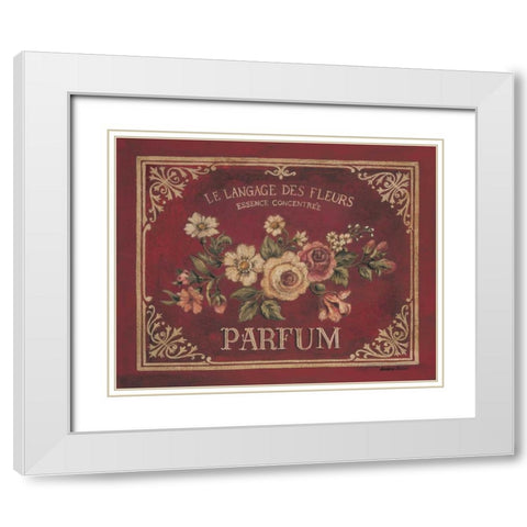 Parfum White Modern Wood Framed Art Print with Double Matting by Poloson, Kimberly