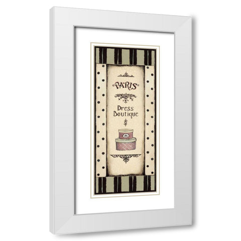Hat Boxes White Modern Wood Framed Art Print with Double Matting by Poloson, Kimberly