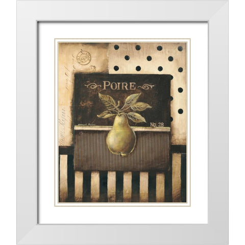 Poire White Modern Wood Framed Art Print with Double Matting by Poloson, Kimberly