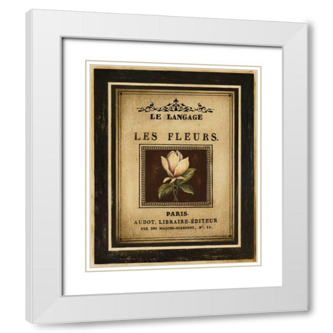 Flower Garden II White Modern Wood Framed Art Print with Double Matting by Poloson, Kimberly