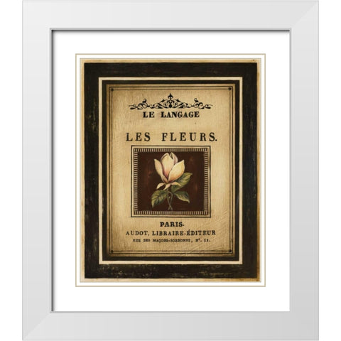Flower Garden II White Modern Wood Framed Art Print with Double Matting by Poloson, Kimberly
