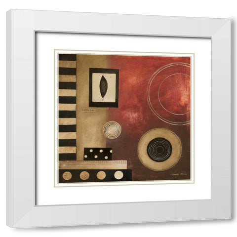Radius I White Modern Wood Framed Art Print with Double Matting by Poloson, Kimberly