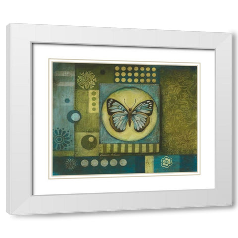 Metamorphic II White Modern Wood Framed Art Print with Double Matting by Poloson, Kimberly
