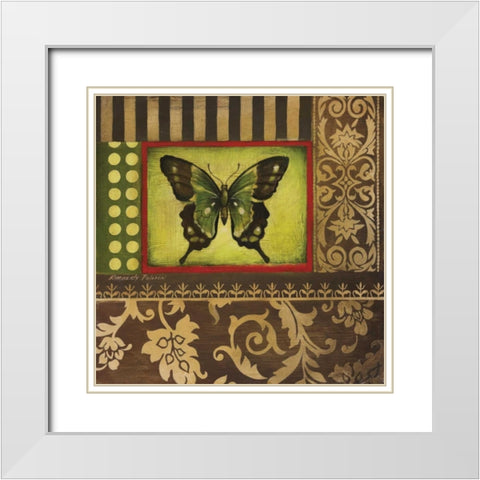 Over the Rainbow III White Modern Wood Framed Art Print with Double Matting by Poloson, Kimberly