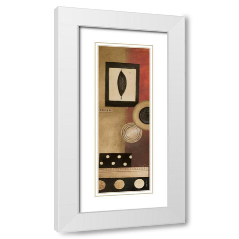 Radius Panel I White Modern Wood Framed Art Print with Double Matting by Poloson, Kimberly