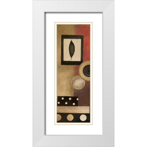 Radius Panel I White Modern Wood Framed Art Print with Double Matting by Poloson, Kimberly