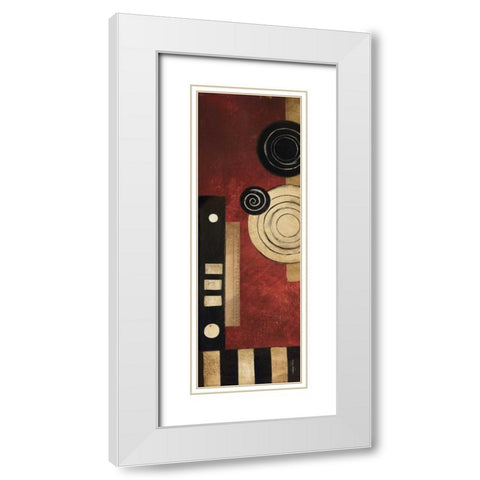 Radius Panel II White Modern Wood Framed Art Print with Double Matting by Poloson, Kimberly