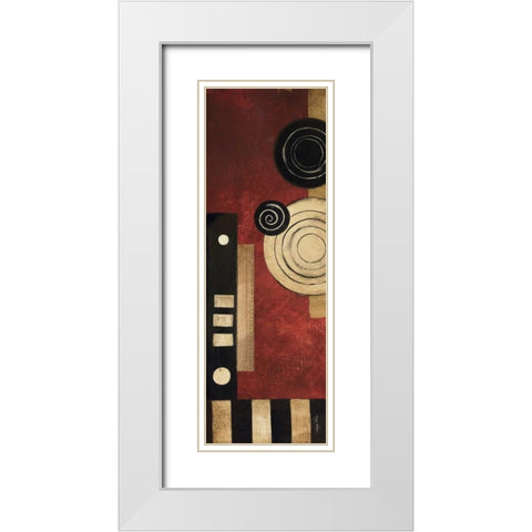 Radius Panel II White Modern Wood Framed Art Print with Double Matting by Poloson, Kimberly