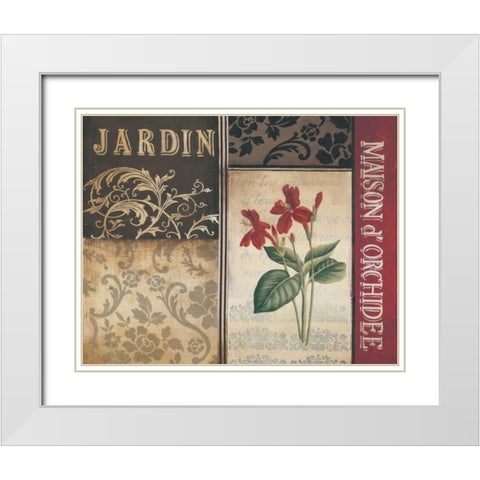 Belle Jardin I White Modern Wood Framed Art Print with Double Matting by Poloson, Kimberly
