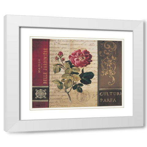 Belle Jardin II White Modern Wood Framed Art Print with Double Matting by Poloson, Kimberly