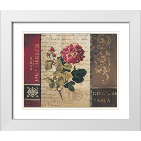 Belle Jardin II White Modern Wood Framed Art Print with Double Matting by Poloson, Kimberly