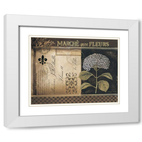 Botanique II White Modern Wood Framed Art Print with Double Matting by Poloson, Kimberly