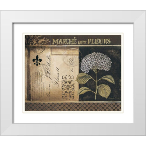 Botanique II White Modern Wood Framed Art Print with Double Matting by Poloson, Kimberly