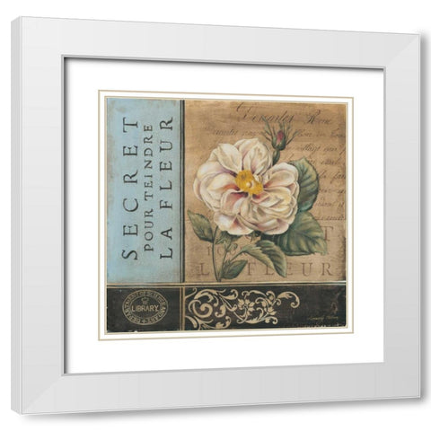 Le Jardin Secret I White Modern Wood Framed Art Print with Double Matting by Poloson, Kimberly
