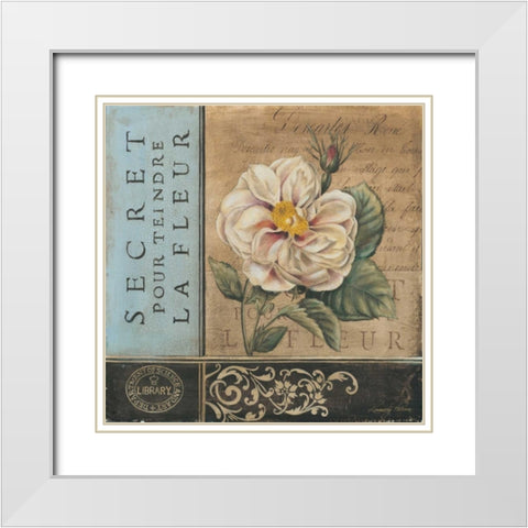 Le Jardin Secret I White Modern Wood Framed Art Print with Double Matting by Poloson, Kimberly
