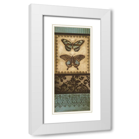 Around the Garden I White Modern Wood Framed Art Print with Double Matting by Poloson, Kimberly
