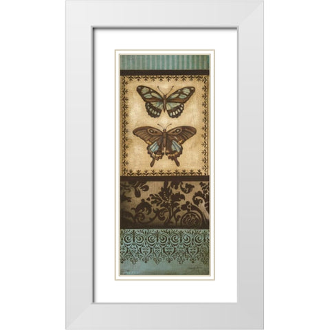 Around the Garden I White Modern Wood Framed Art Print with Double Matting by Poloson, Kimberly