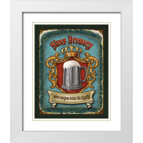 Sires Brewery White Modern Wood Framed Art Print with Double Matting by Parisi, Ninette