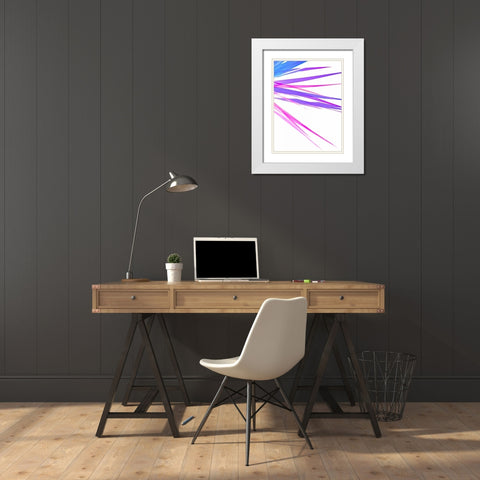 High Voltage I White Modern Wood Framed Art Print with Double Matting by Burkhart, Monika