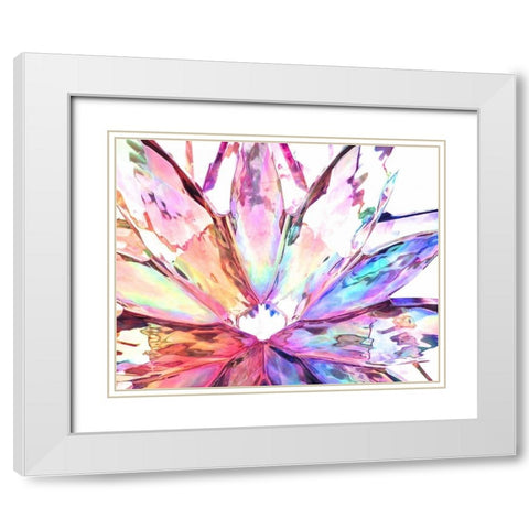 Prismatique I White Modern Wood Framed Art Print with Double Matting by Burkhart, Monika