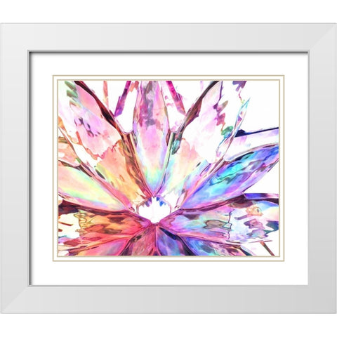 Prismatique I White Modern Wood Framed Art Print with Double Matting by Burkhart, Monika