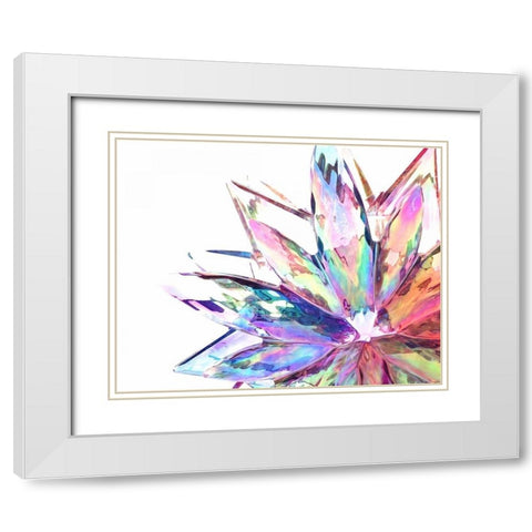 Prismatique II White Modern Wood Framed Art Print with Double Matting by Burkhart, Monika