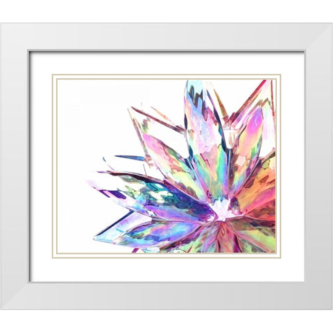 Prismatique II White Modern Wood Framed Art Print with Double Matting by Burkhart, Monika