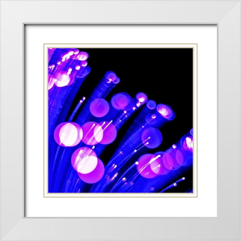 Moon Drops I White Modern Wood Framed Art Print with Double Matting by Burkhart, Monika