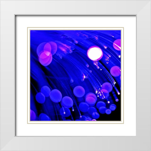 Moon Drops II White Modern Wood Framed Art Print with Double Matting by Burkhart, Monika
