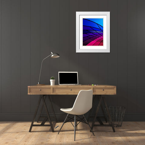 Rainglo I White Modern Wood Framed Art Print with Double Matting by Burkhart, Monika