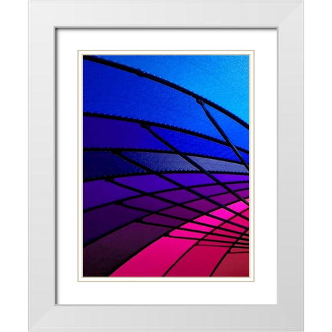 Rainglo I White Modern Wood Framed Art Print with Double Matting by Burkhart, Monika
