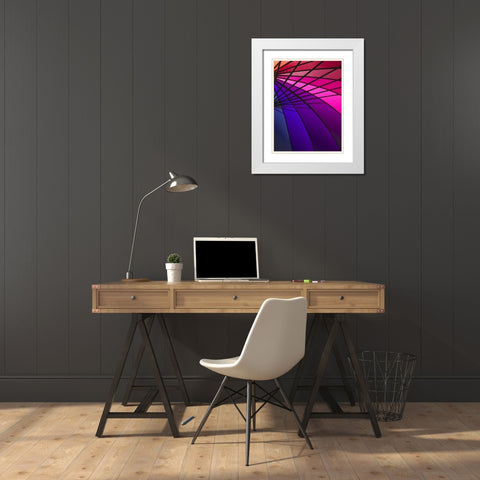 Rainglo II White Modern Wood Framed Art Print with Double Matting by Burkhart, Monika