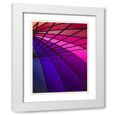 Rainglo II White Modern Wood Framed Art Print with Double Matting by Burkhart, Monika