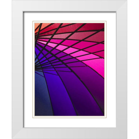 Rainglo II White Modern Wood Framed Art Print with Double Matting by Burkhart, Monika