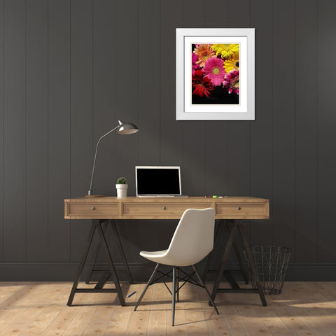 Spring Potpourri IV White Modern Wood Framed Art Print with Double Matting by Burkhart, Monika
