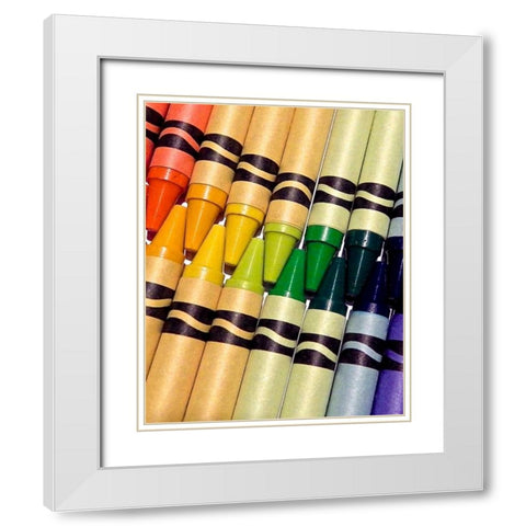 Color Crave I White Modern Wood Framed Art Print with Double Matting by Burkhart, Monika