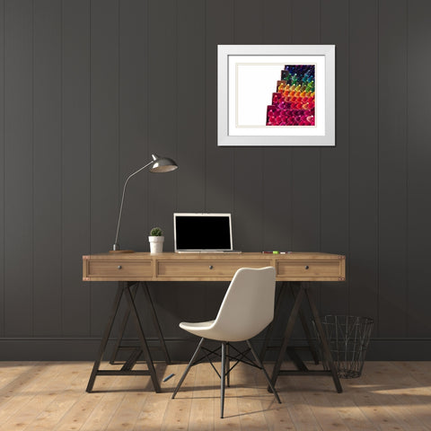 Color Crave IV White Modern Wood Framed Art Print with Double Matting by Burkhart, Monika