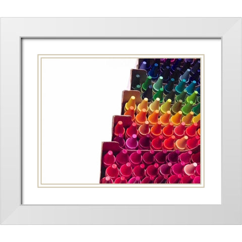Color Crave IV White Modern Wood Framed Art Print with Double Matting by Burkhart, Monika
