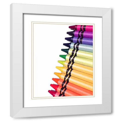 Color Crave V White Modern Wood Framed Art Print with Double Matting by Burkhart, Monika
