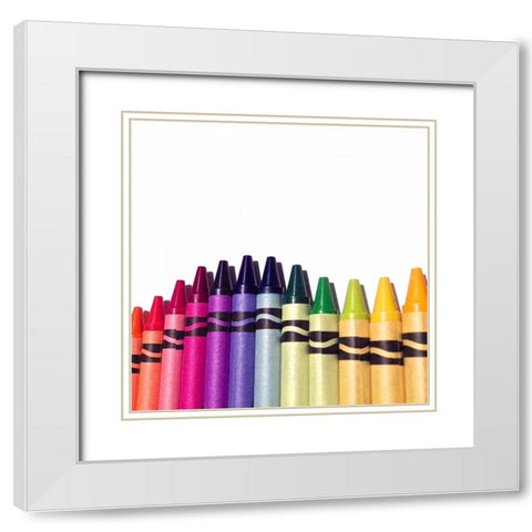 Color Crave VII White Modern Wood Framed Art Print with Double Matting by Burkhart, Monika