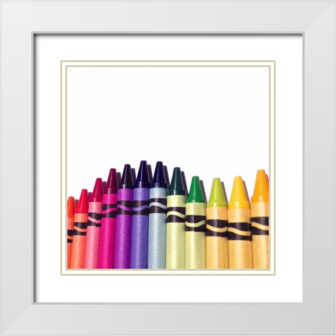 Color Crave VII White Modern Wood Framed Art Print with Double Matting by Burkhart, Monika