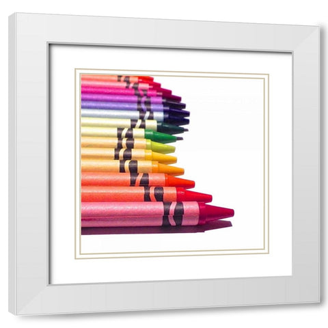 Color Crave IX White Modern Wood Framed Art Print with Double Matting by Burkhart, Monika