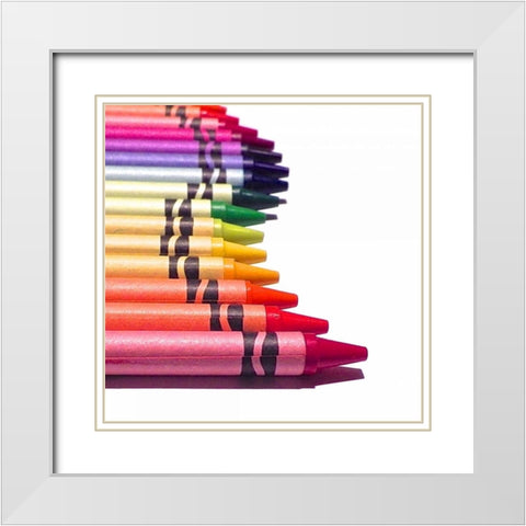 Color Crave IX White Modern Wood Framed Art Print with Double Matting by Burkhart, Monika