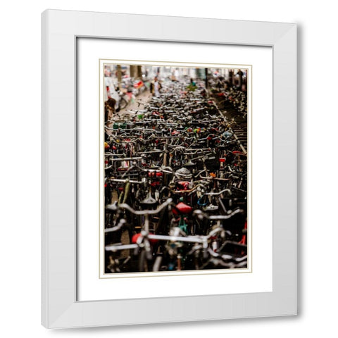 Amsterdams Fietsflat I White Modern Wood Framed Art Print with Double Matting by Berzel, Erin