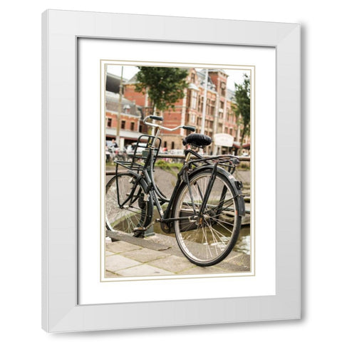 Dutch Bike White Modern Wood Framed Art Print with Double Matting by Berzel, Erin