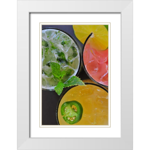 Happy Hour IV White Modern Wood Framed Art Print with Double Matting by Berzel, Erin